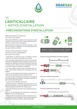 Notice d'installation — Anticalcaire