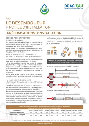Notice d'installation — Désemboueur